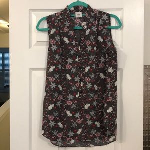 Cabi Plaza floral tank top blouse